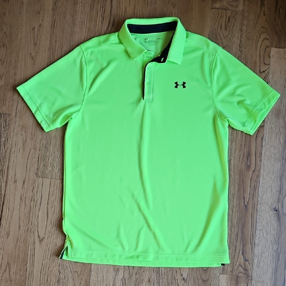 Under Armour Men's Bright Green Polo Shirt